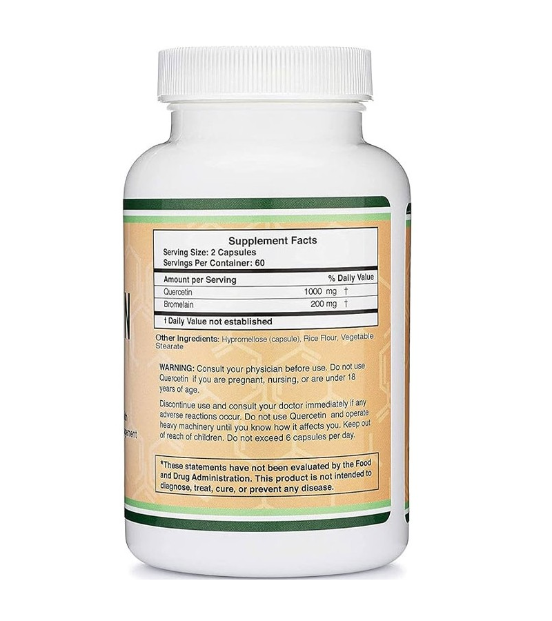 Quercetin with Bromelain 1200mg - 120 Capsules