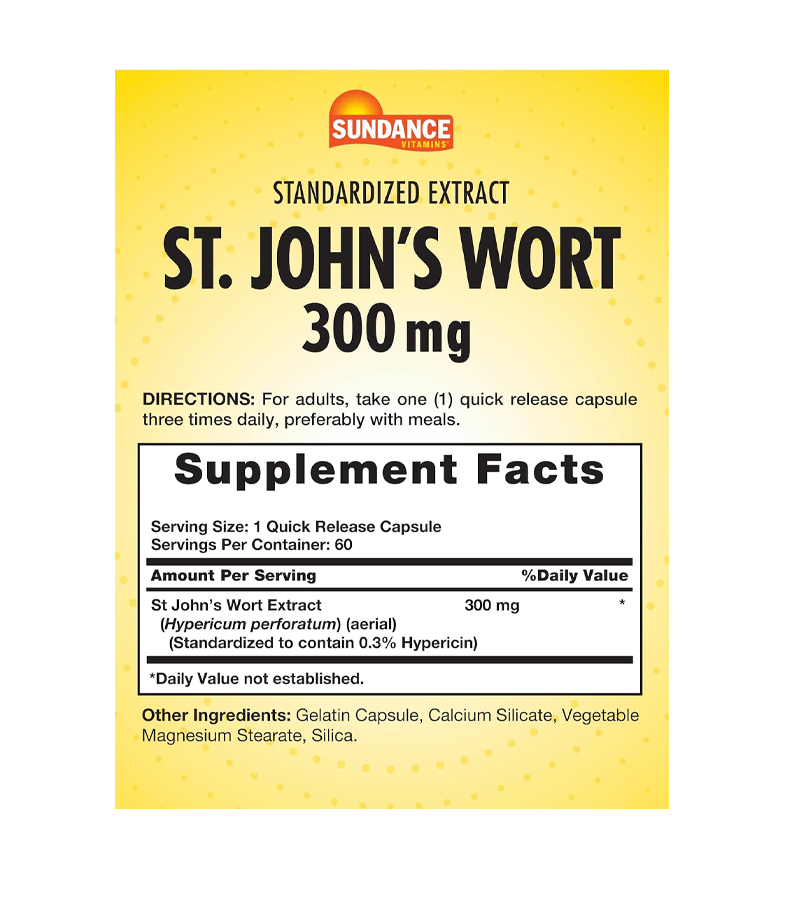 St John's Wort Extract 300 mg - 60 Capsules