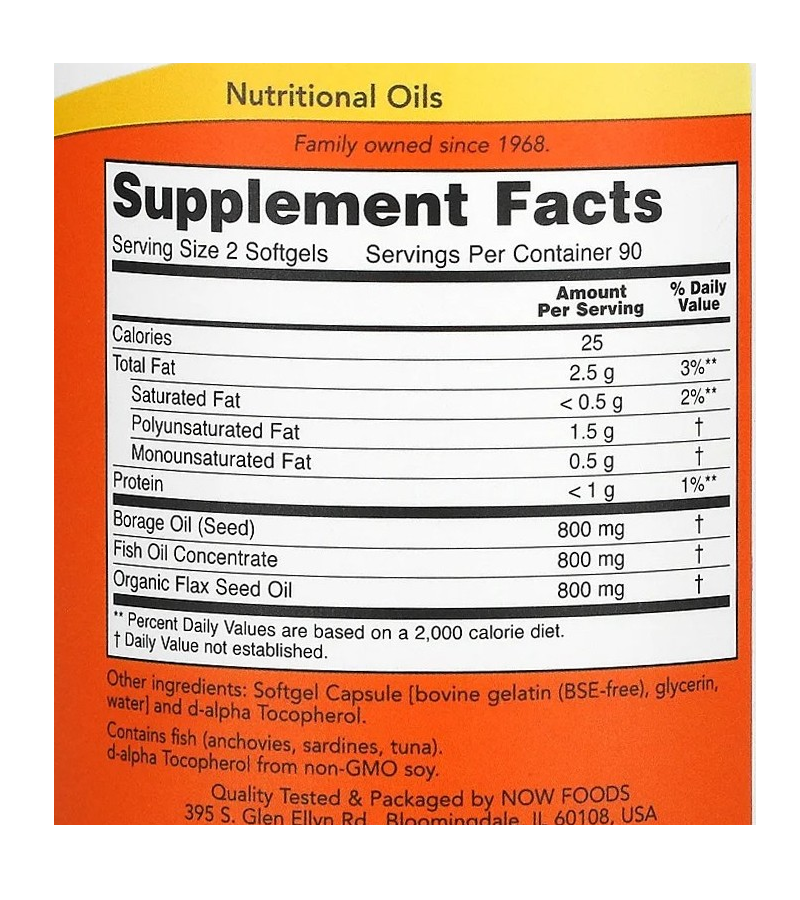 Super Omega 3-6-9 1200 mg- 90 Softgels