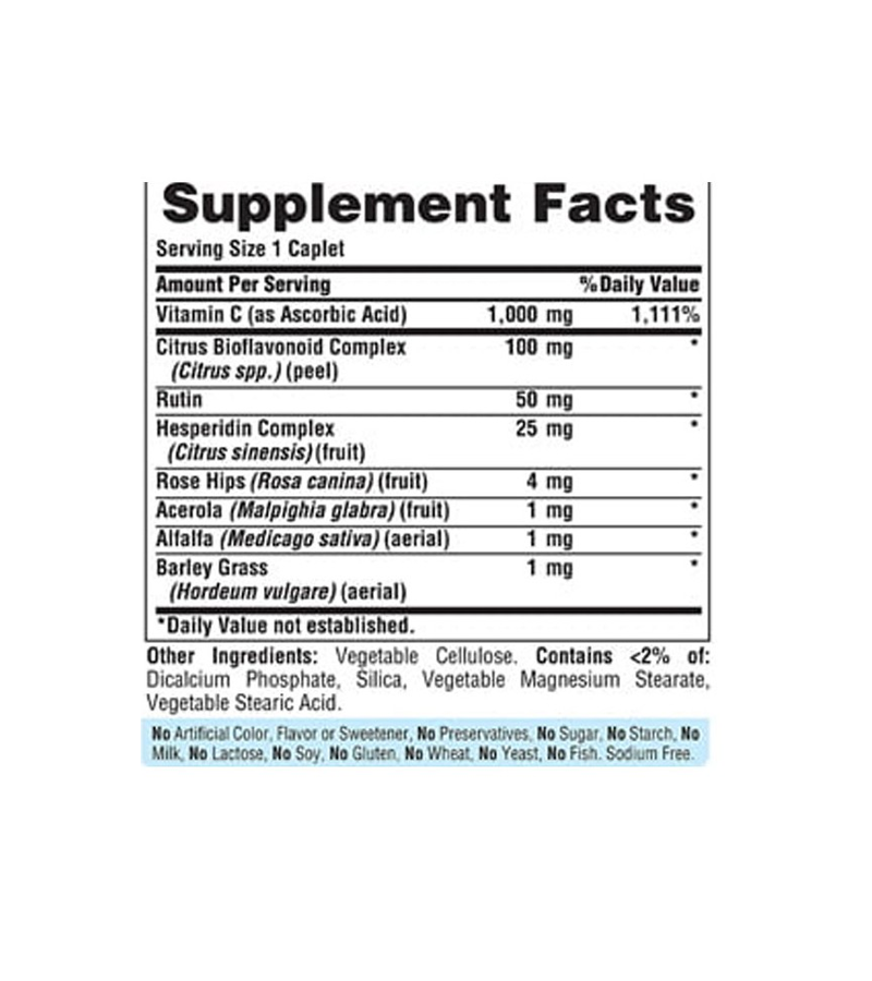 Super Vitamin C-1000 Complex - 100 Coated Caplets