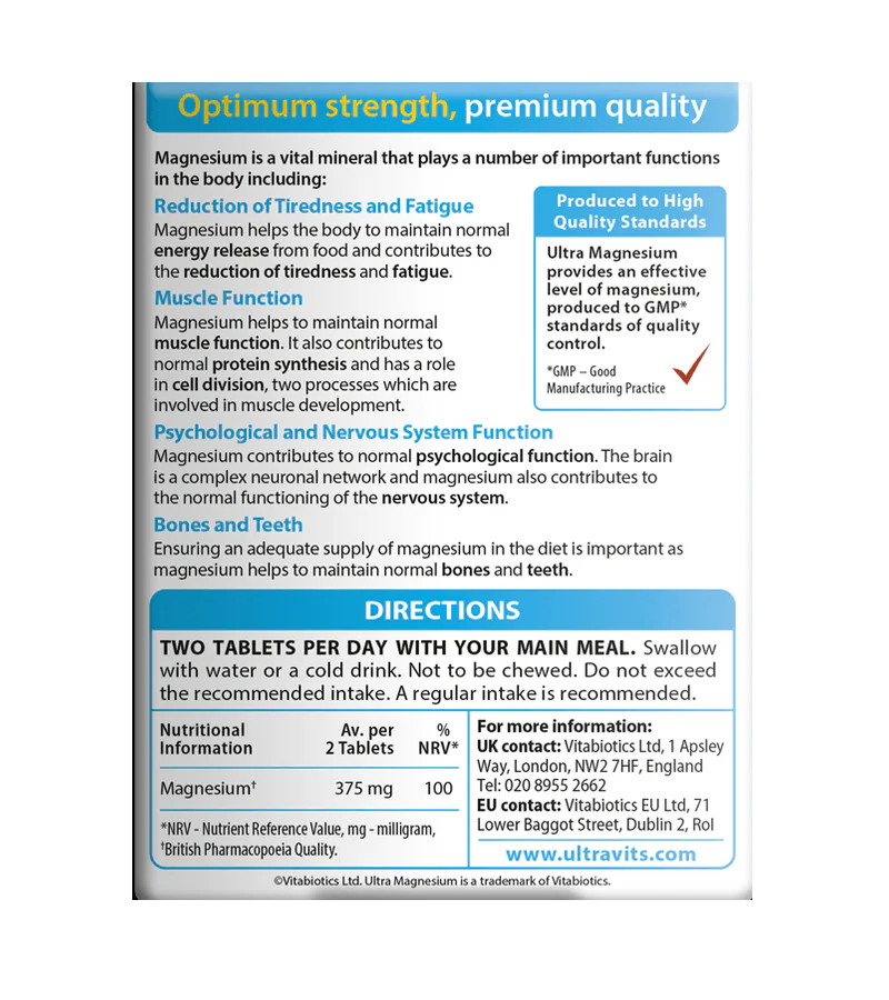 Ultra Magnesium - 60 Tablets