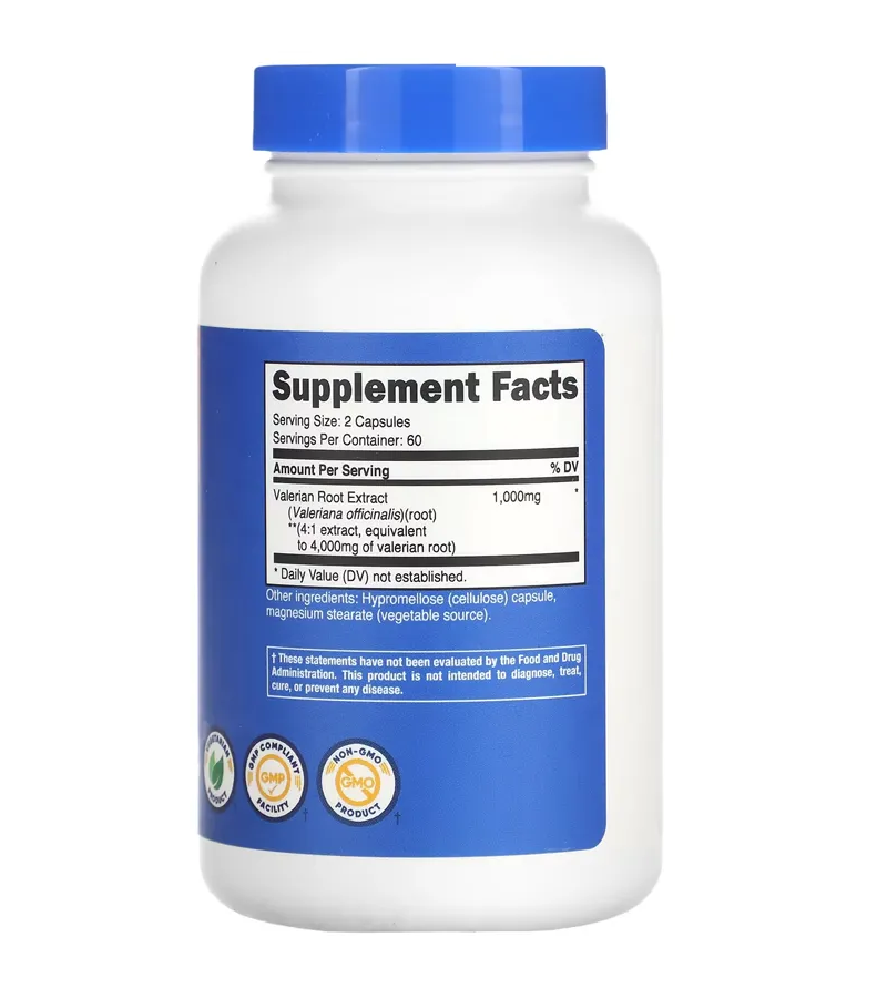Valerian Root 2,000 mg per Capsule - 120 Capsules