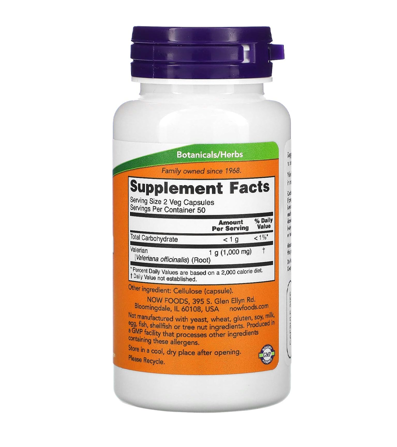 Valerian Root 500mg - 100 Capsules