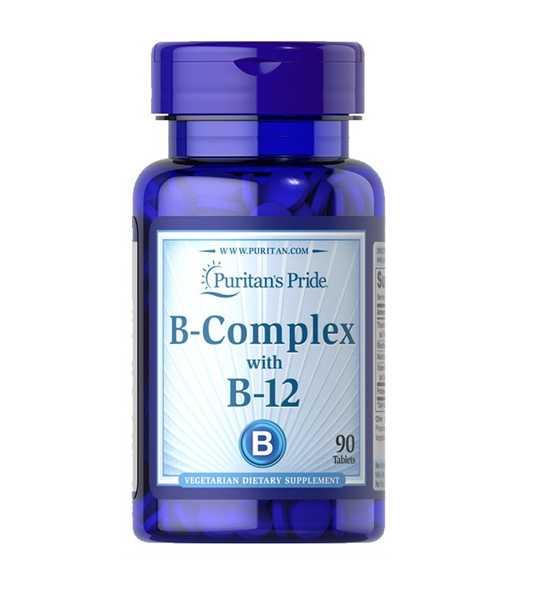 Vitamin B-Complex and Vitamin B-12 90 Tablets