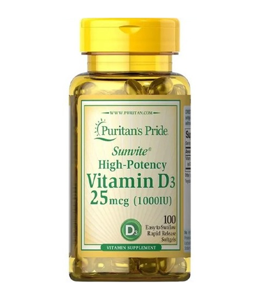 Vitamin D3 1000 IU 100 Softgels