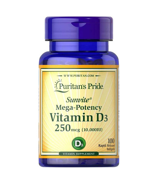 Vitamin D3 10,000 IU /100 Softgels
