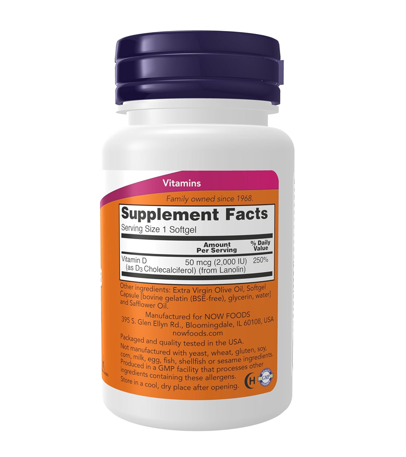 Vitamin D3 2000 IU - 120 Softgels