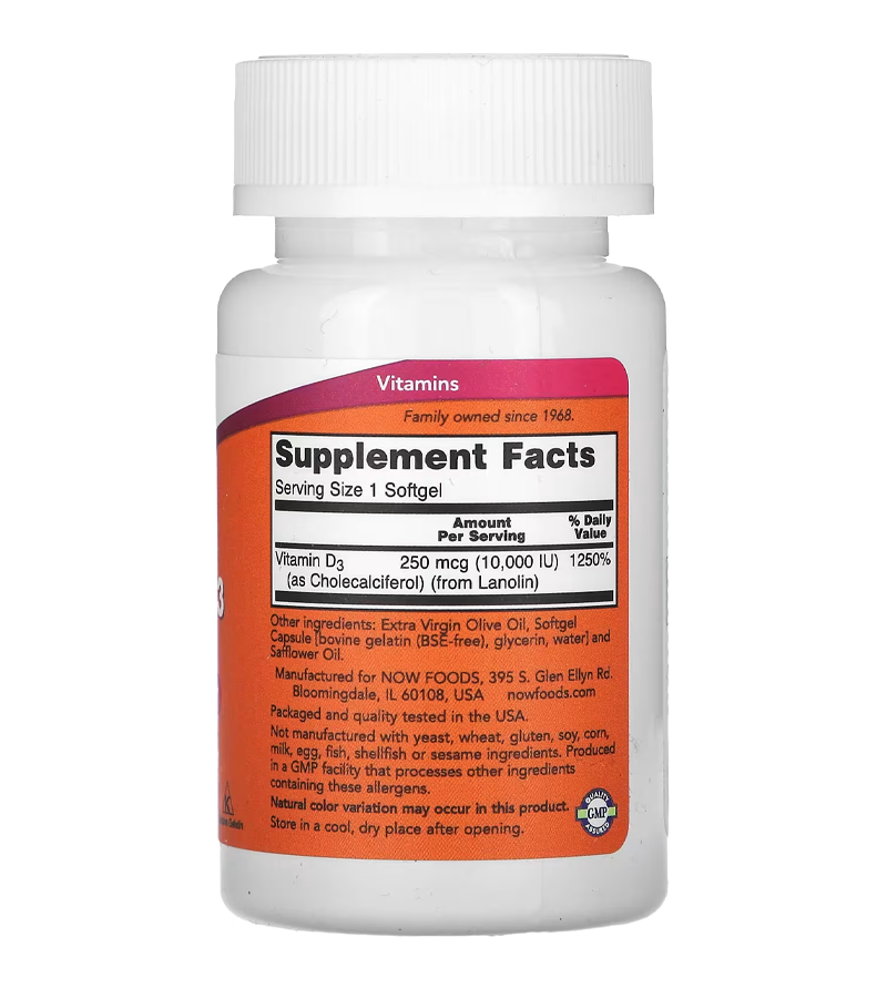 Vitamin D3 10,000 IU - 120 Softgels