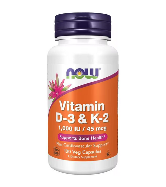 Vitamin D3 & K2 - 120 Veg Capsules
