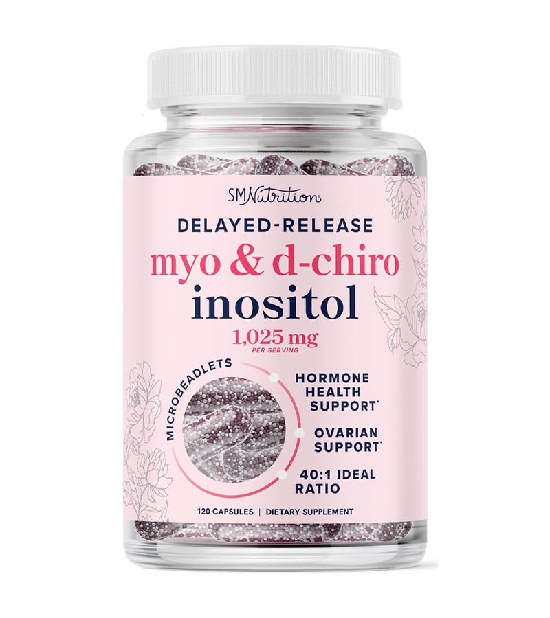 Myo-Inositol & D-Chiro Inositol for Hormone Balance for Women 1025 mg Per Serving - 120 Capsules