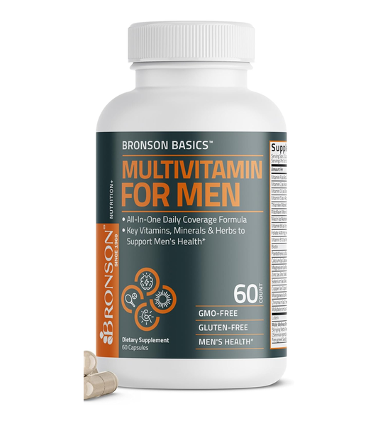 Bronson Multivitamin For Men All-in-One Daily Coverage Formula - 60 Capsules
