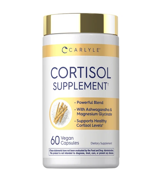 Cortisol Supplement (Ashwagandha and Magnesium Glycinate Blend) - 60 Vegan Capsules