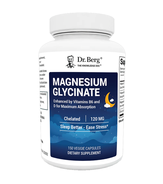 Magnesium Glycinate 120mg With Vitamin B6 & Vitamin D3, For Maximum Absorption - 150 Capsules