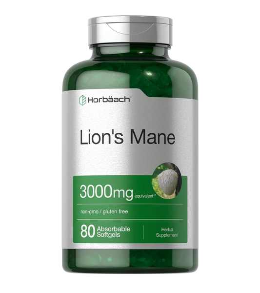 Lion's Mane Mushroom 3000 mg - 80 Softgels