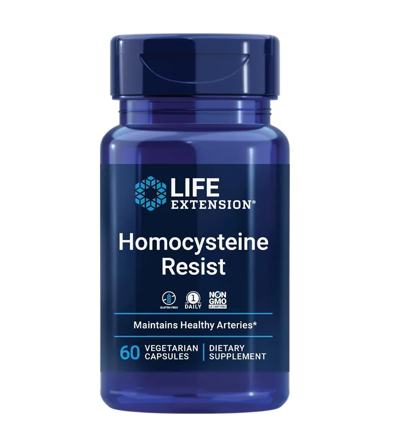 Homocysteine Resist - For Heart & Brain, Cognitive Health - 60 Vegetarian Capsules