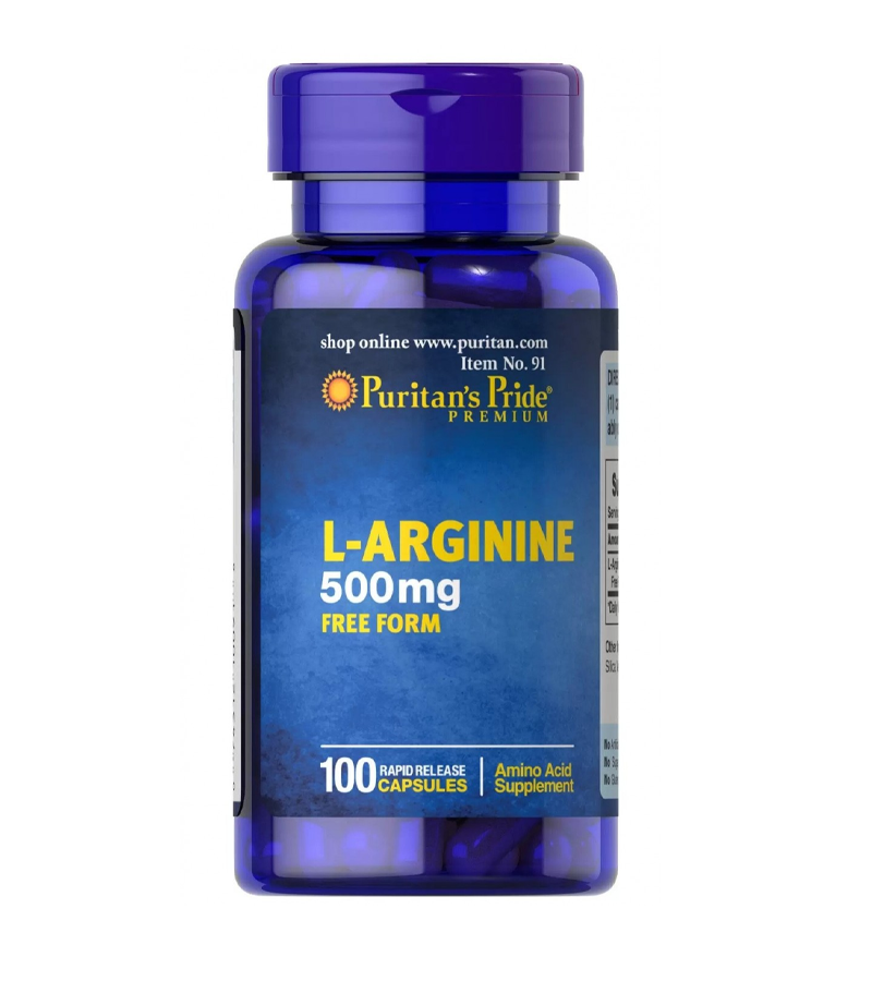 L-Arginine 500 mg - 100 Capsules