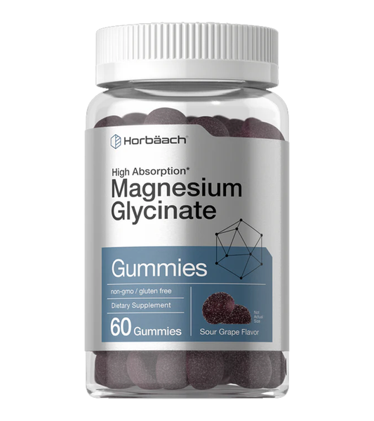 Magnesium Glycinate Gummies 100 mg Per Serving - 60 Gummies