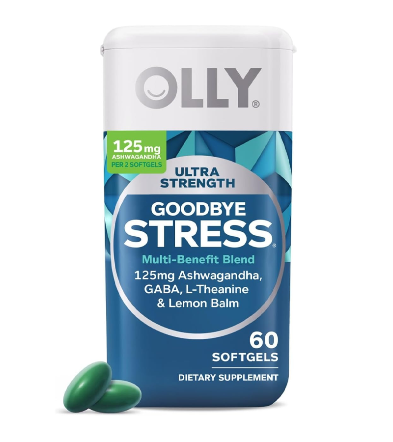 OLLY Ultra Strength Goodbye Stress, Stress Relief Supplement - 60 Softgels