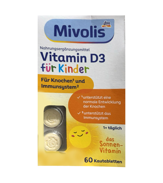 Mivolis Vitamin D3 For Kids - 60 Chewable Tablets