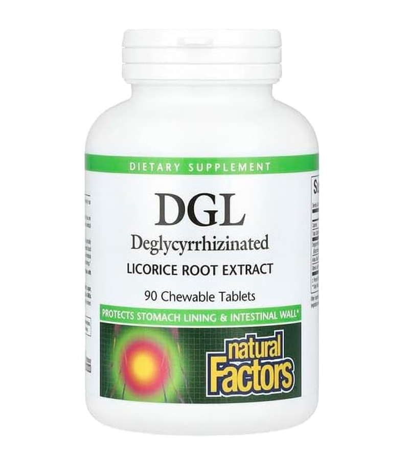 DGL Licorice Root Extract, Stomach & Digestive Support - 90 Chewable Tablets