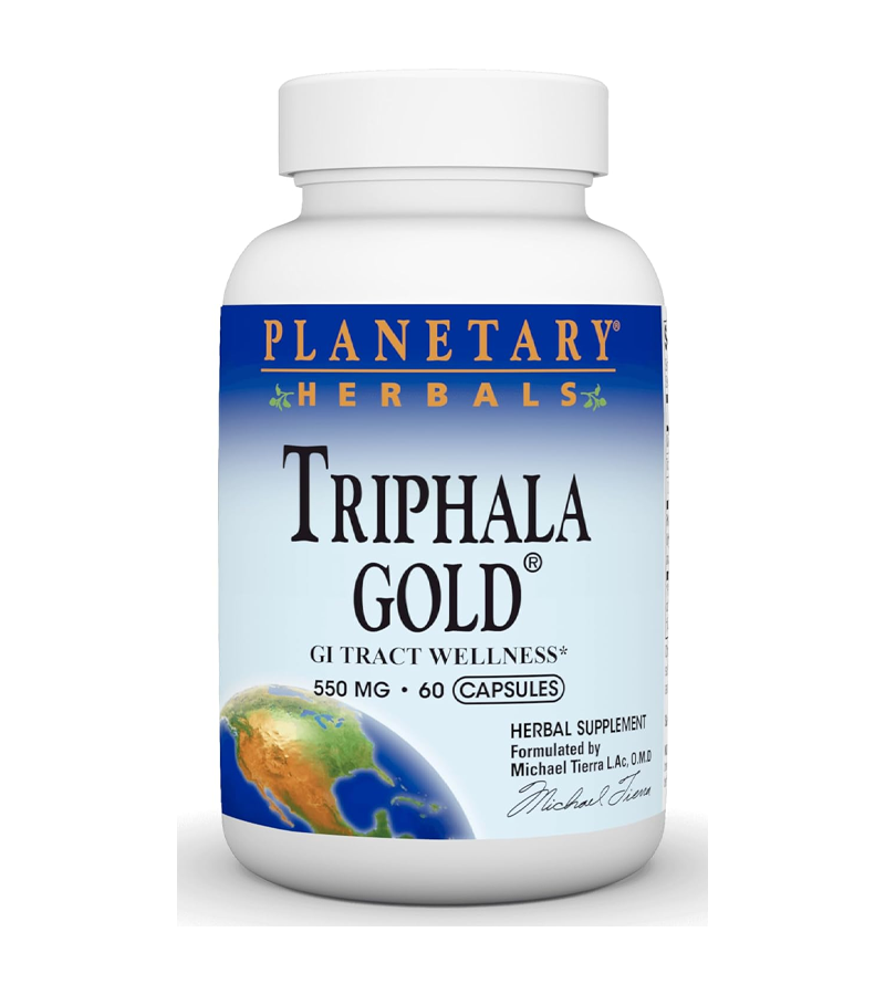 Triphala Gold 550 mg Per Capsule , for GI Tract Wellness - 60 Veg Capsules