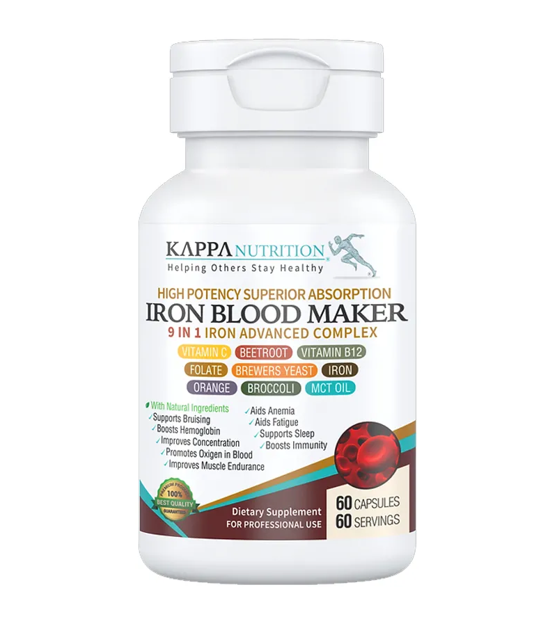 Iron Blood Maker / 9 IN 1 ADVANCED COMPLEX - 90 Capsules ( Best Before 11-2026 )
