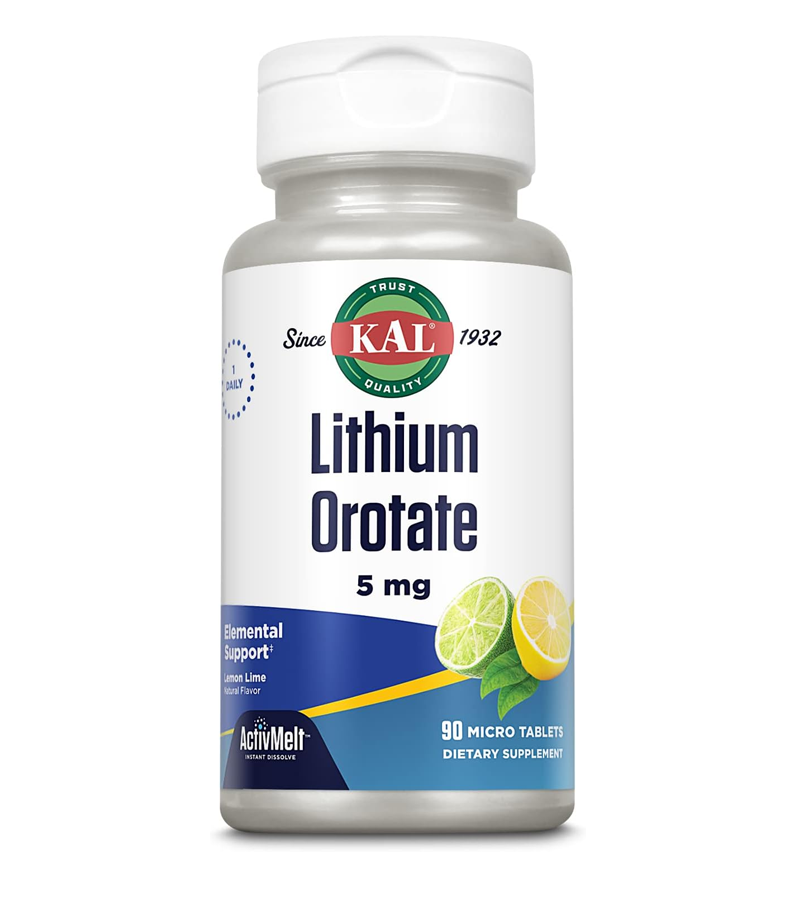 Lithium Orotate 5 mg Lemon Lime Flavor - 90 Dissolve Tablets