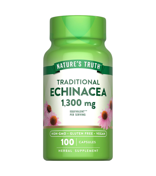 Echinacea Extract 1300 mg - 100 Vegetarian Capsules