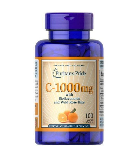 Vitamin C 1000 mg with Bioflavonoids & Wild Rose Hips - 100 Caplets