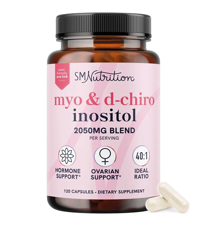 Myo-Inositol & D-Chiro Inositol for Hormone Balance for Women 2050mg Per Serving - 120 Capsules