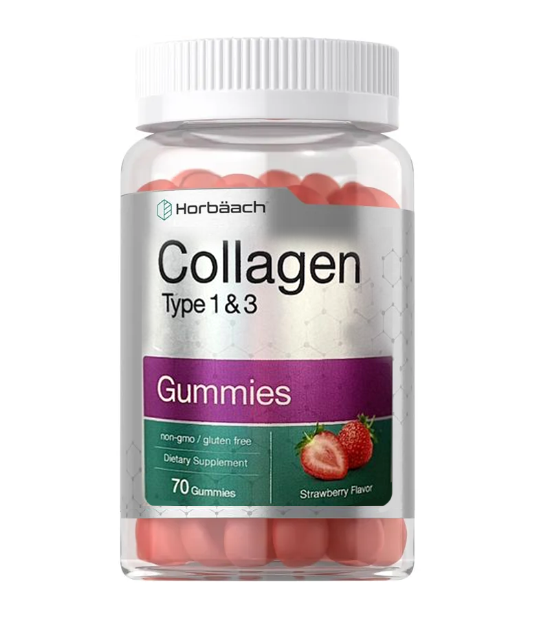 Collagen Peptides Type 1 and 3 Strawberry Flavored Gummy - 70 Gummies