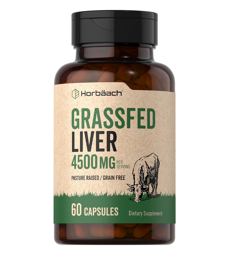 Grass Fed Beef Liver 4500mg Per Serving - 60 Capsules