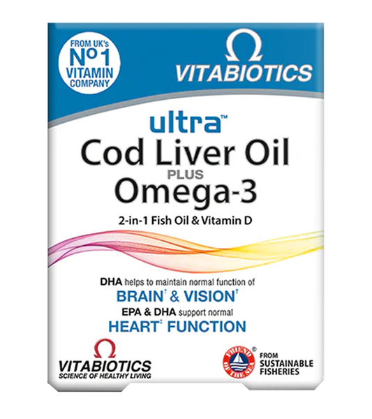 Ultra Cod Liver Oil Plus Omega-3 & Vitamin D3 - 60 Capsules