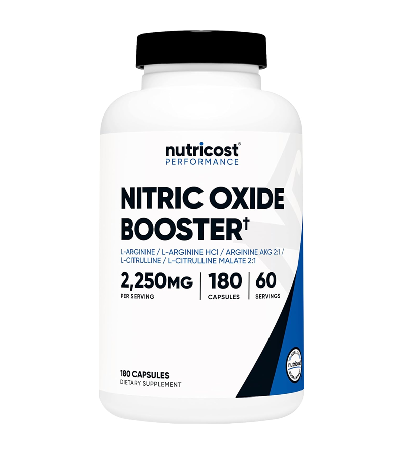 Nitric Oxide Booster 2250mg Per Serving - 180 Capsules