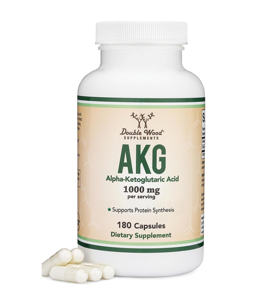AKG Alpha-Ketoglutaric Acid 1000mg Per Serving, Cellular Energy + Healthy Aging Support - 180 Capsules