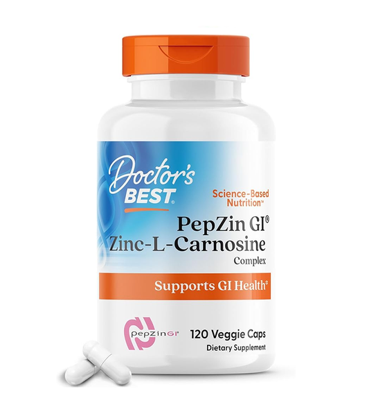 PepZin GI, Zinc-L-Carnosine Complex - Digestive Support - 120 Veggie Caps