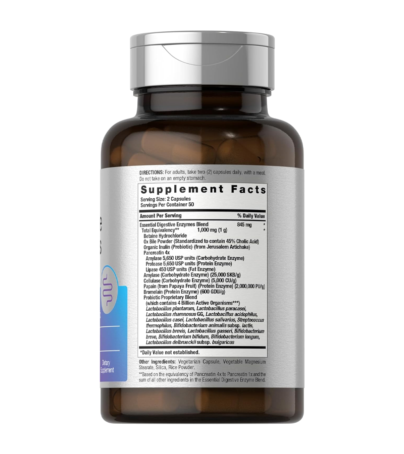 Digestive Enzymes for Men & Women - 100 Capsules