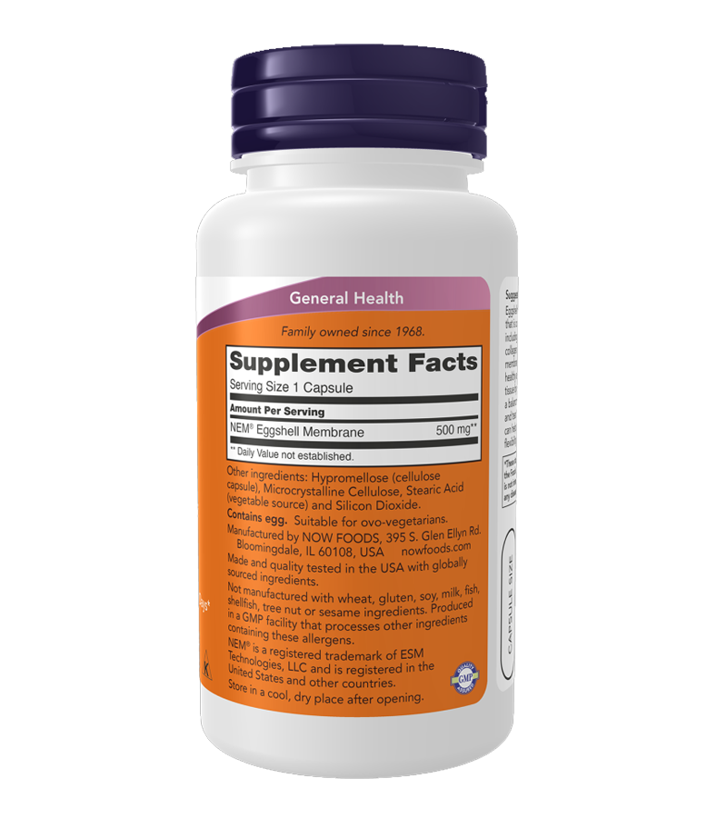 Eggshell Membrane 500 mg, Joint Support - 60 Capsules
