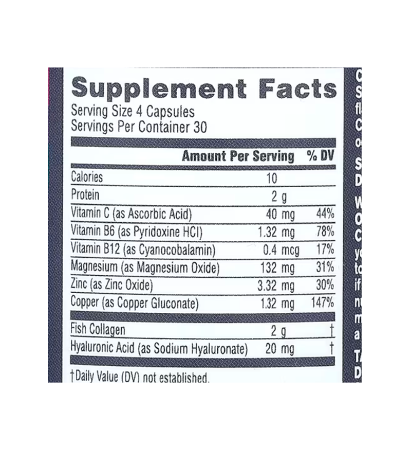 Marine Collagen plus Hyaluronic Acid - 120 Count