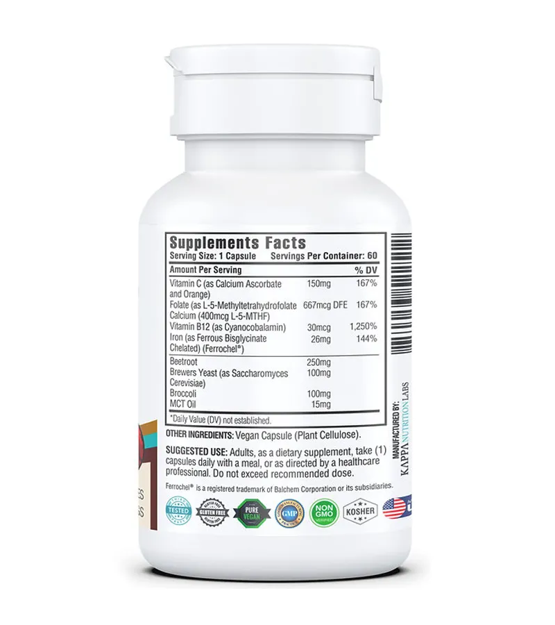 Iron Blood Maker / 9 IN 1 ADVANCED COMPLEX - 90 Capsules ( Best Before 11-2026 )