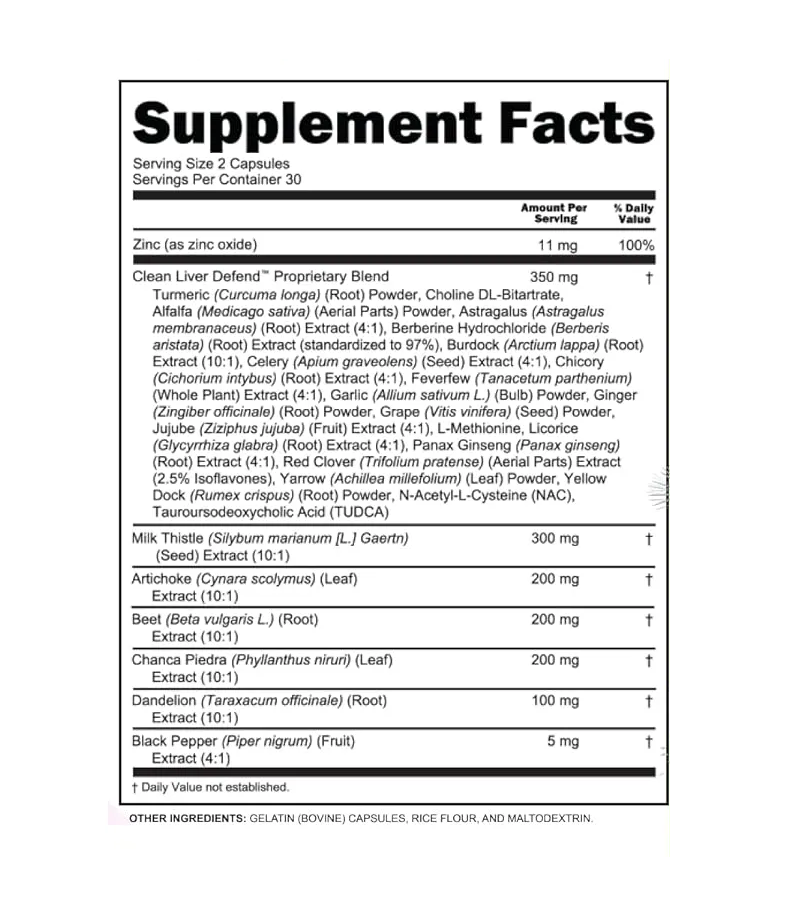 Milk Thistle NAC Chanca Piedra Beet Root Artichoke Dandelion - 60 Capsules