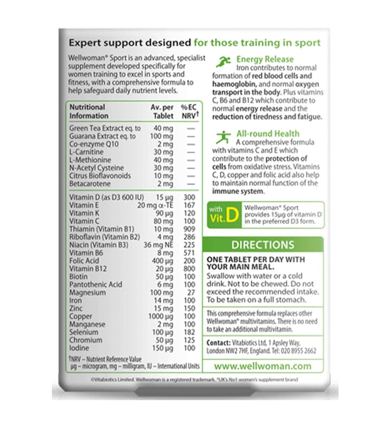 Wellwoman Sport - 30 Tablets