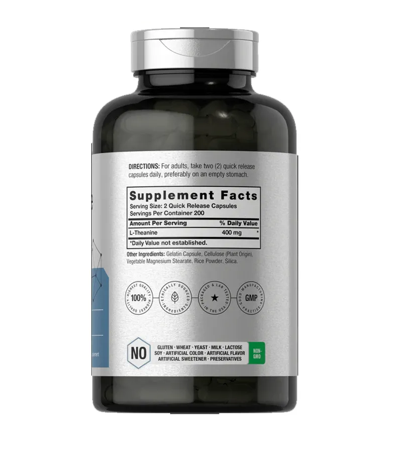 L-Theanine 400mg per serving - 400 Capsules