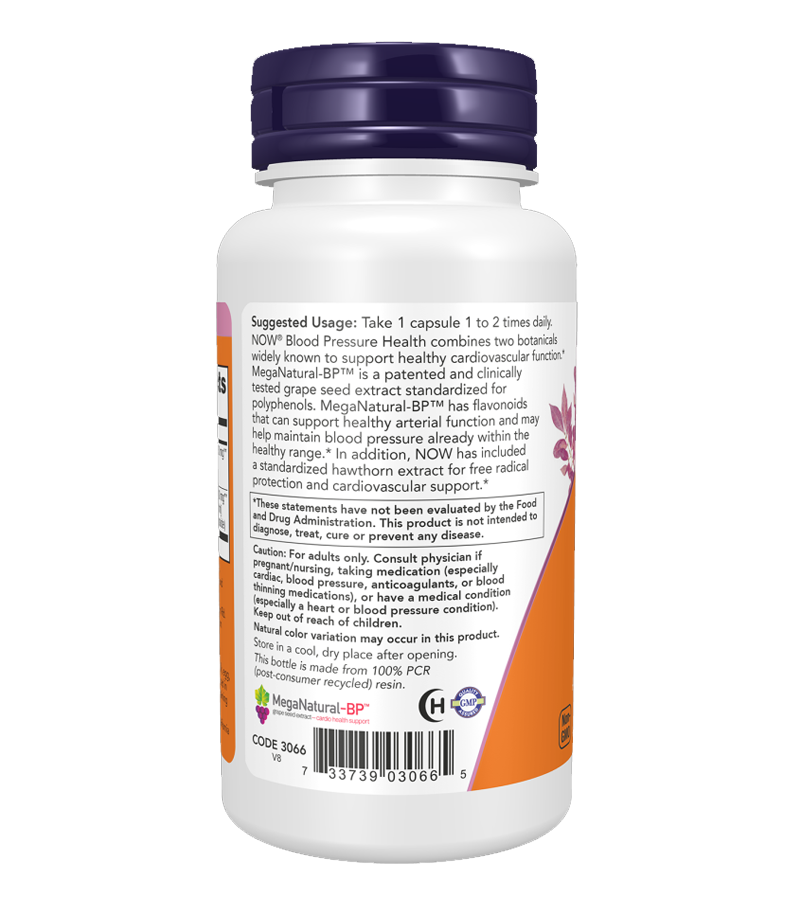 Blood Pressure Health, Cardiovascular Wellness Support - 90 Veg Capsules