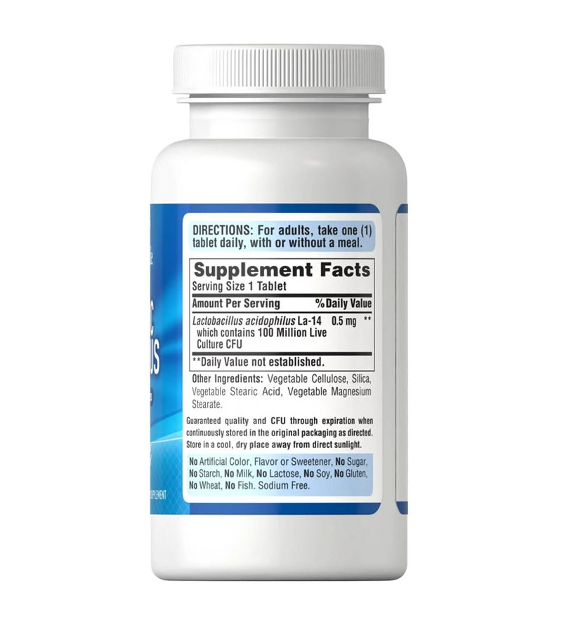 Probiotic Acidophilus 100 Million - 100 Tablets