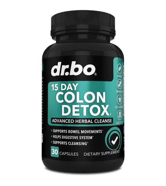 Colon Cleanser Detox - 15 Day Intestinal Cleanse Pills & Probiotic - 30 Capsules