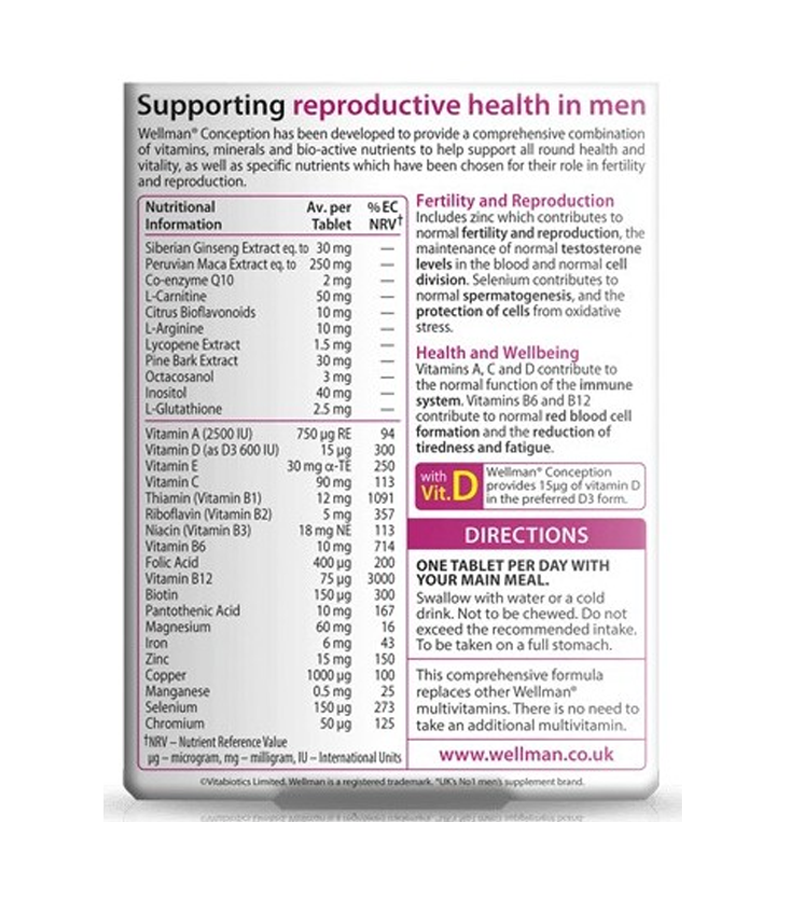 Wellman Conception - 30 Tablets