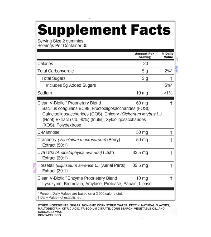 All In One Women's Vaginal Probiotic Gummies - 60 Gummies