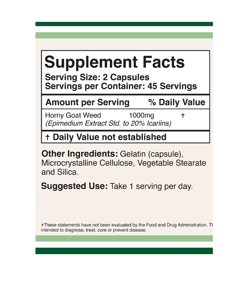 Horny Goat Weed - 90 Capsules