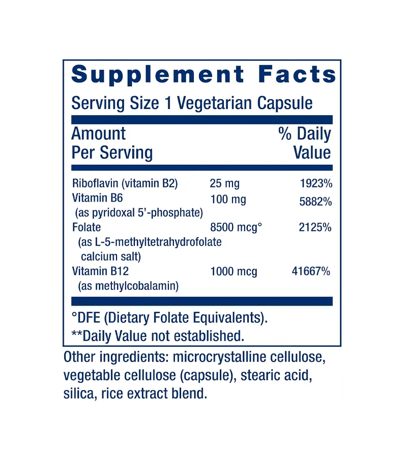 Homocysteine Resist - For Heart & Brain, Cognitive Health - 60 Vegetarian Capsules